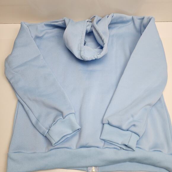 Fall Fleece Zip Up Jacket Casual Oversized Sweatshirt Hoodie Women's Size M - Picture 2 of 4